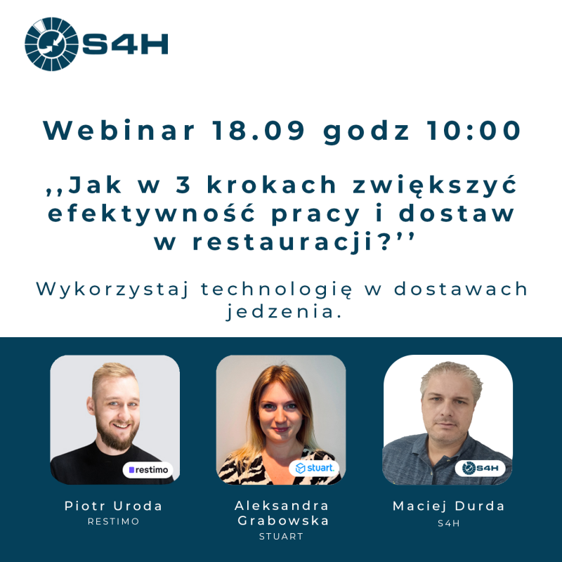 Jak w 3 krokach zwiększyć zyski i efektywność pracy restauracji? | Webinar z Restimo, Stuart i S4H.